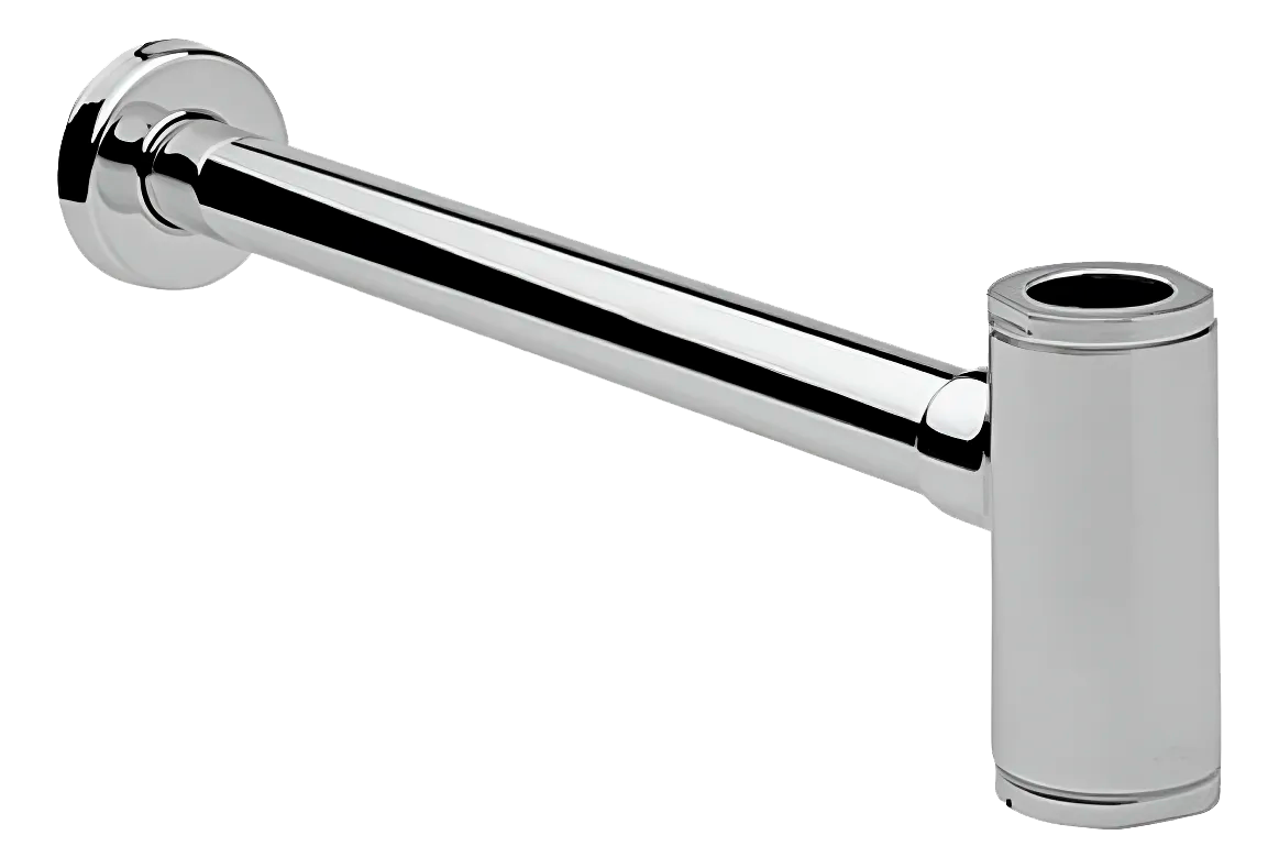 Céspol Largo para Lavabo con Rejilla sin Contra 40 cm Satín Helvex