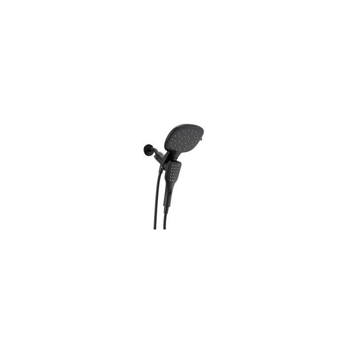 Combo Regadera D/Mano y Cebolleta 7" Verso Negro Mate