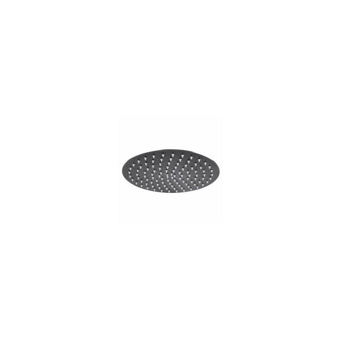 Regadera de plato redonda SLIM 25cm Inox Negro