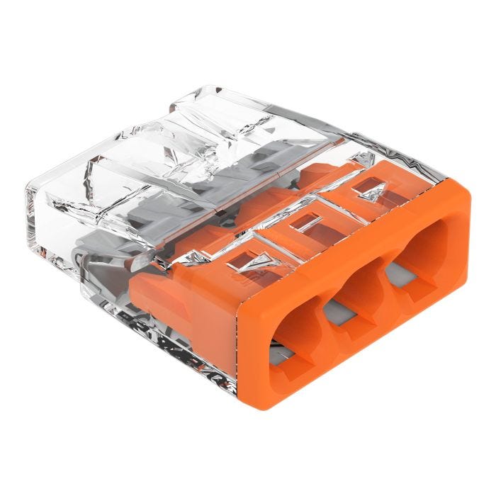 Conector de Empalme a Presión WAGO 2273-203 3 Polos 0.5-2.5 mm² Conductor Rígido