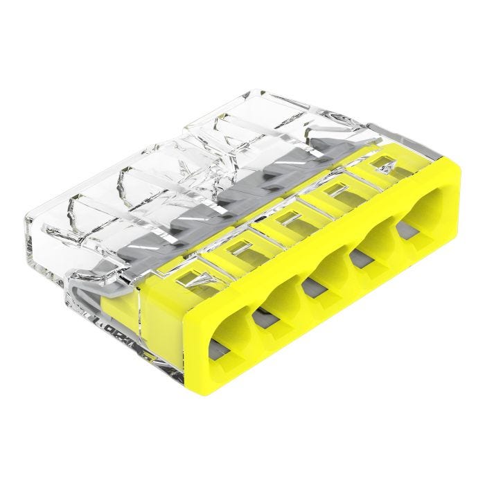 Conector de Empalme a Presión WAGO 2273-205 5 Polos 0.5-2.5 mm² Conductor Rígido