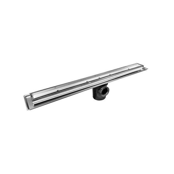Coladera rectangular alargada cromo 90 cm