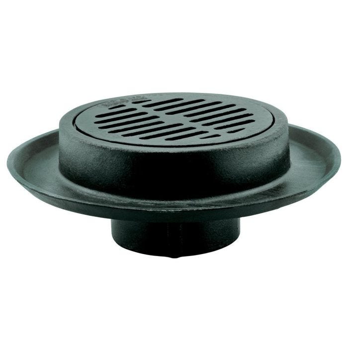 Coladera con campana para piso de rejilla redonda