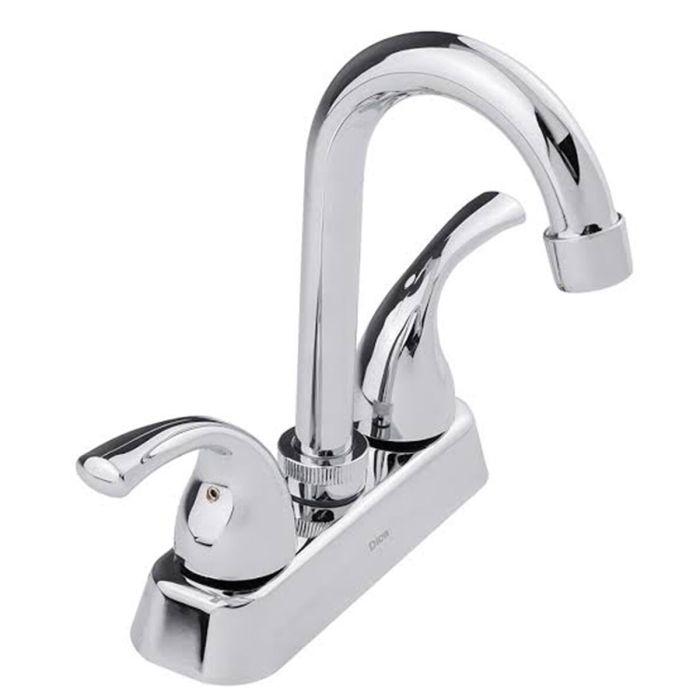 Mezcladora para Lavabo Tipo Bar 4" Cuello Alto Cromo Dica