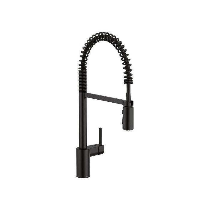 Monomando Extraíble Align Spring Acabado Negro Mate y Arco Alto para Cocina Moen