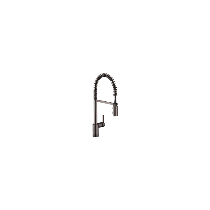 Monomando extraíble Align Llave de acero inoxidable negro y arco alto para cocina