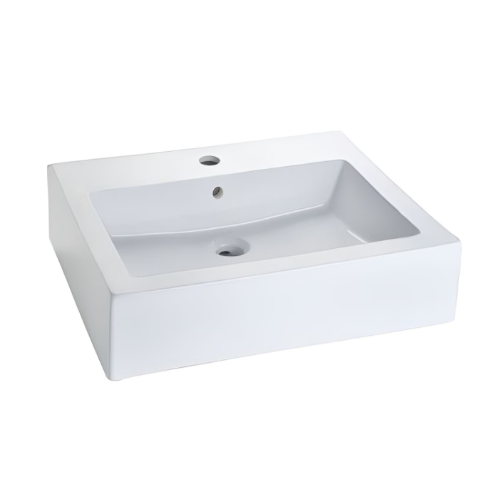 Lavabo Futura de Sobreponer Blanco con Rebosadero