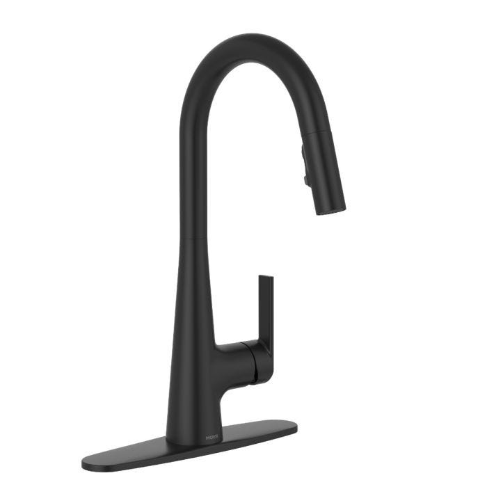 Monomando para Cocina con Rociador Extraíble Iriza Acabado Negro Mate Moen