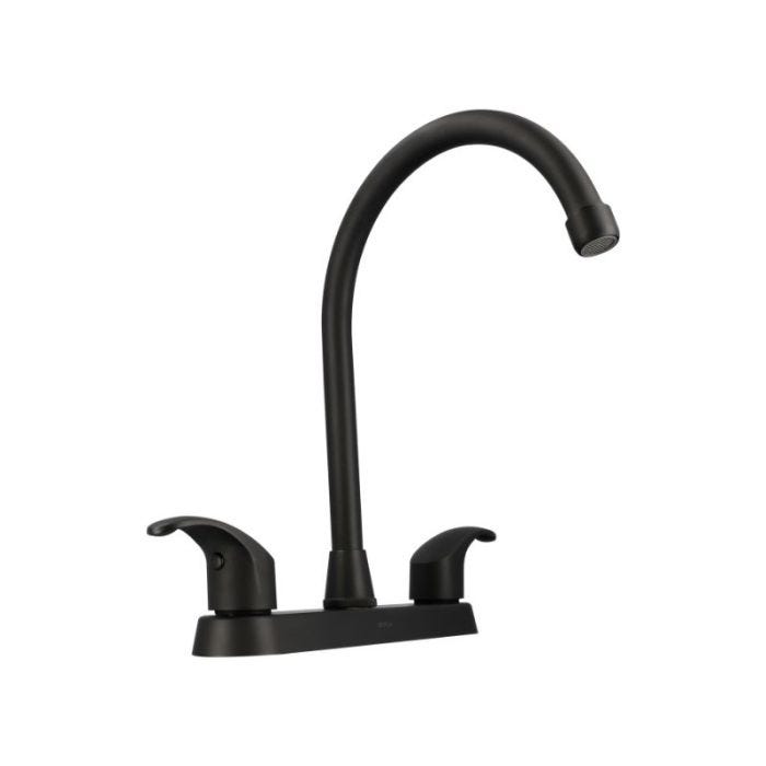 Mezcladora de 8" para Cocina con Manerales de Palanca Acabado Negro Mate Urrea