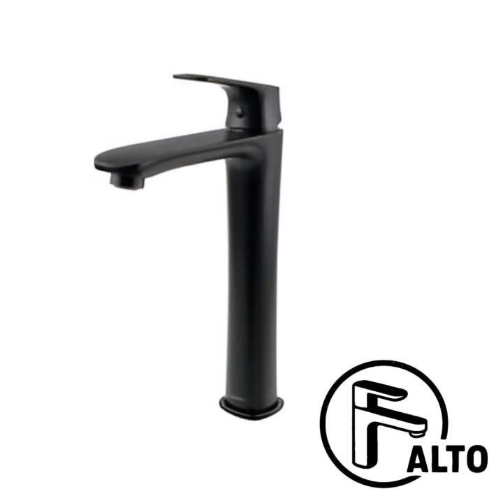 Monomando alto para lavabo Cassia Negro Mate