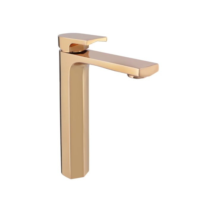 Monomando Alto Para Lavabo Urrea Jym Rose Gold