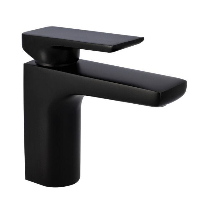 Monomando Corto para Lavabo Quadro 2 Acabado Negro Mate Urrea
