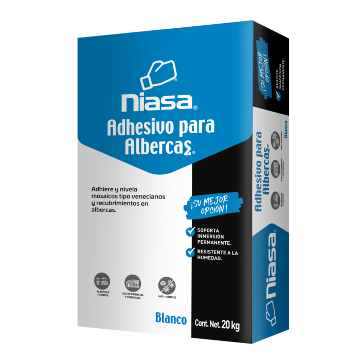 Adhesivo para alberca azul 20 kilos