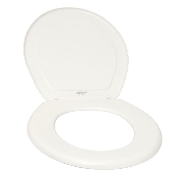 Asiento para Sanitario Redondo Frente Cerrado con Tapa Coflex