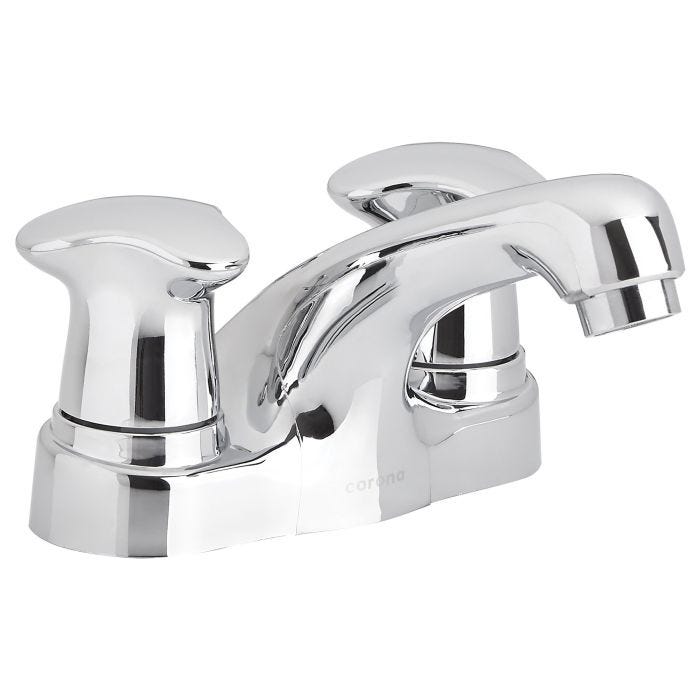 Mezcladora para Lavabo de 4 Pulgadas con Manijas Triceta Aluvia Cromo Corona