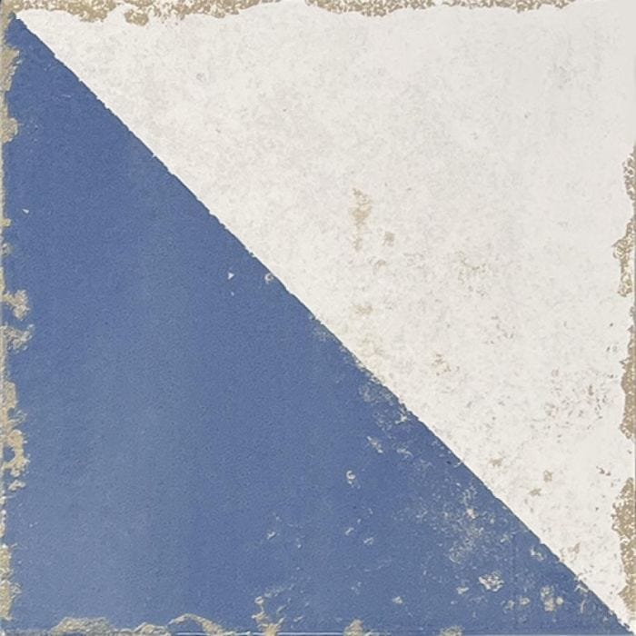 Azulejo Cabanyal 20 x 20 cm Azul Satinado Dune Cocemex - CAJA con 0.68 m²