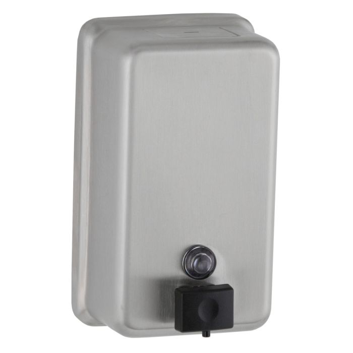 Dispensador Manual de Jabón Líquido 1.2 L Acabado Acero Inoxidable Satinado Bobrick
