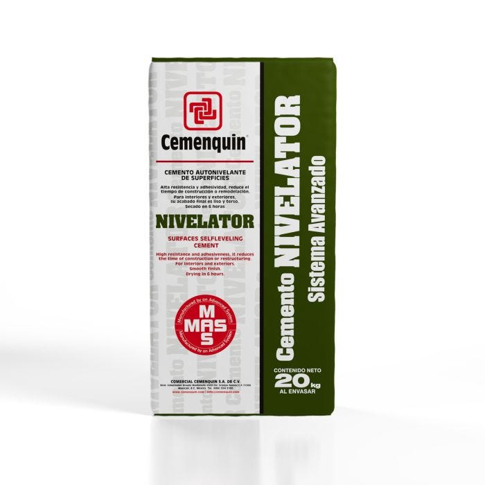 Cemento Nivelator Nivelador para Piso 20 kg Cemenquin
