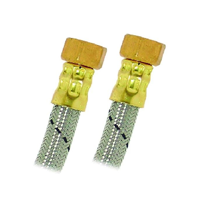 Manguera flexible para boiler acero inoxidable 3/4" x 3/4" — 40 cm Mod. AB-B40
