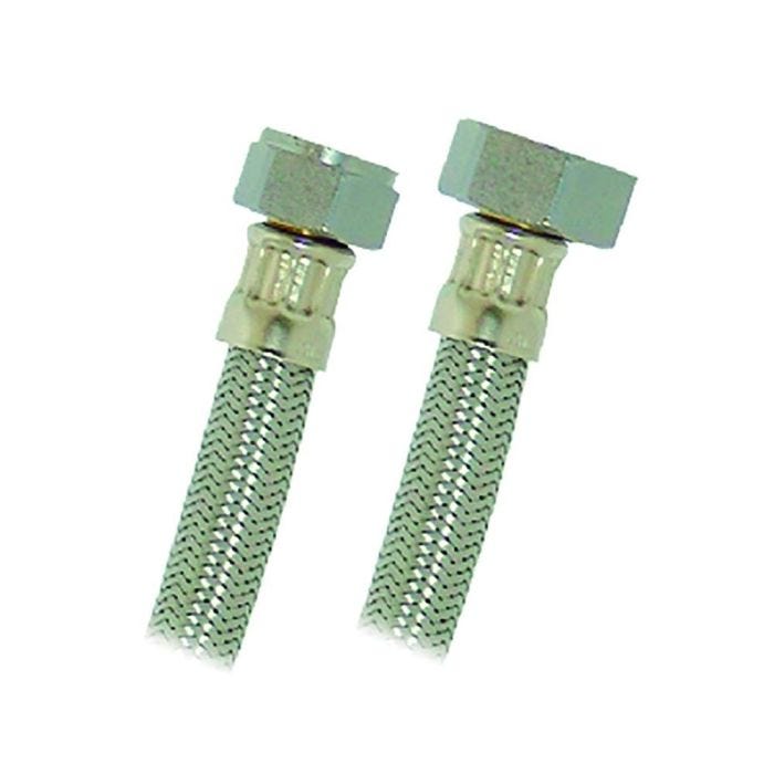 Manguera flexible para boiler acero inoxidable 1/2" x 1/2" flujos normal