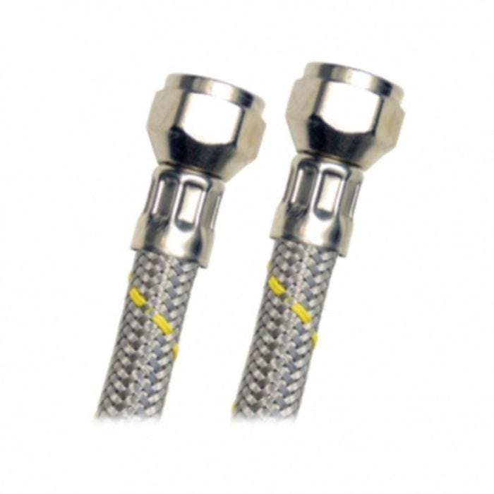Manguera flexible para gas acero inoxidable 3/8" x 3/8" — 60 cm