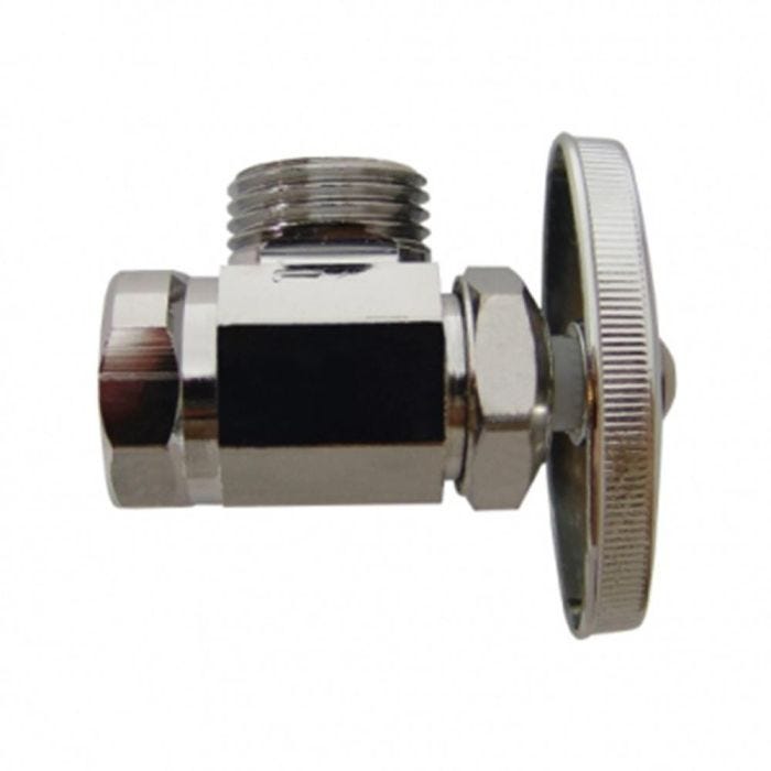 Llave de Control para Agua Cromo Angular — 1/2" NPT × 1/2"