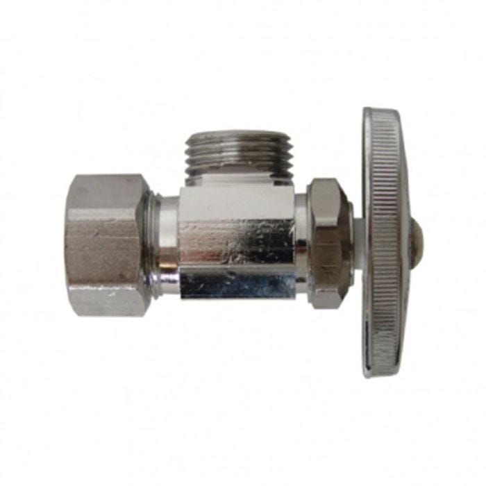 Llave de Control para Agua Cromo Angular — 1/2" T.C. (cobre) × 1/2"