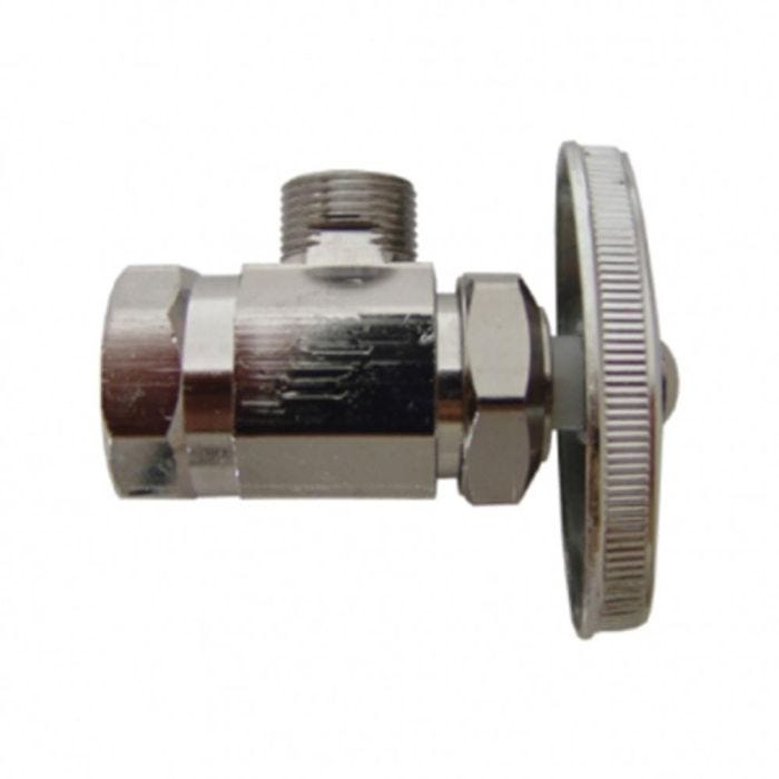 Llave de Control para Agua Cromo Angular — 1/2" NPT × 3/8" COMP
