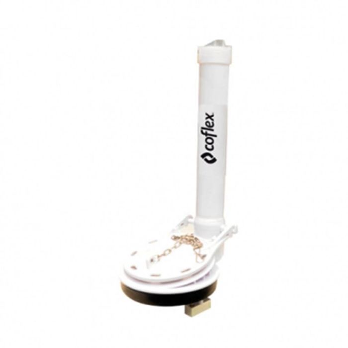 Válvula de Descarga para Tanque de Sanitario Blanco 76 mm (3") — Para Sanitario de Una Pieza