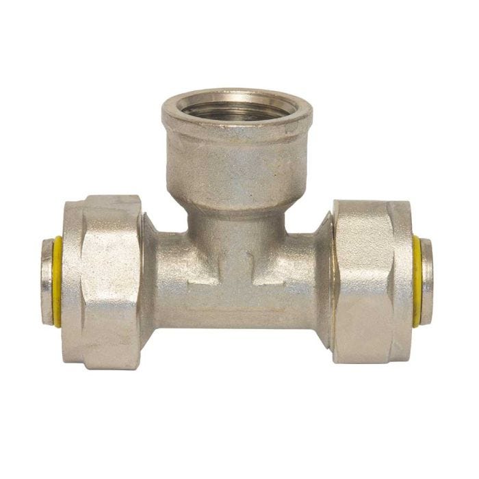 Tee PE-AL-PE hembra 3/8" x 3/8" x 1/2" FNPT