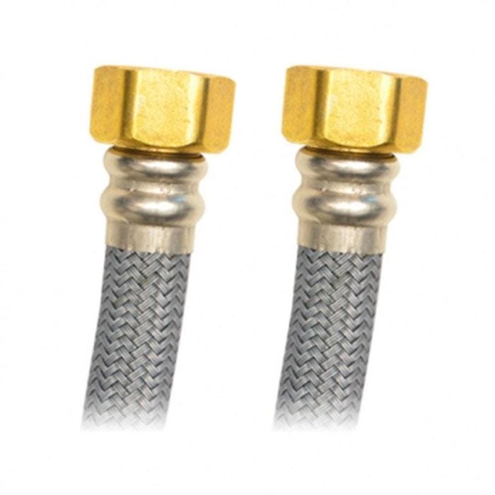 Manguera flexible para boiler 3/4" x 3/4" flujo mayor