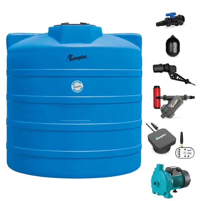 Cisterna Equipada 10,000 L con Sensor de Nivel Rotoplas