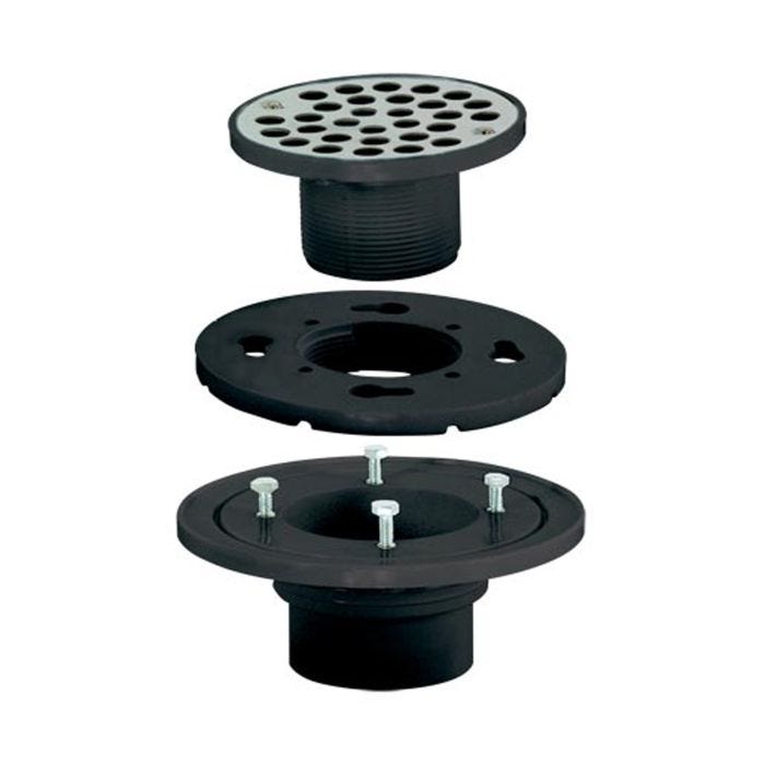 Coladera para Regadera ABS 2 x 3" Rejilla de Acero Inoxidable EZ-FLO