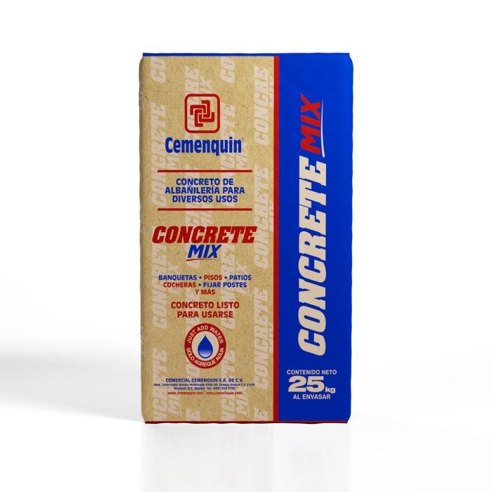 Concreto Premezclado Concrete Mix 25 kg Cemenquin