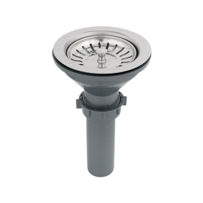 Contracanasta de ABS Gris con Canastilla de Acero Inoxidable Urrea
