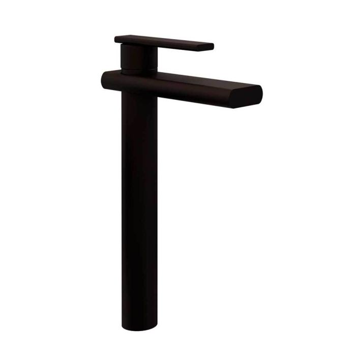 Monomando Premier alto para lavabo ébano con desagüe de push