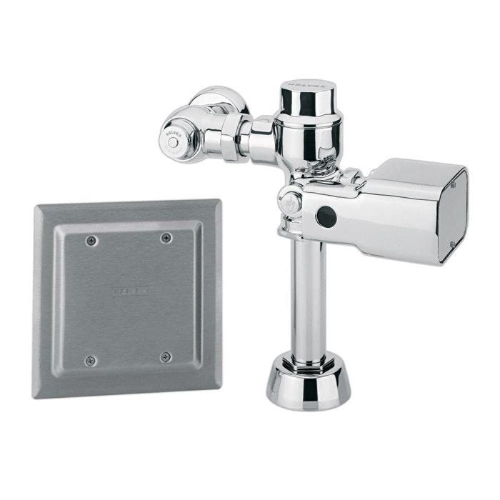 Fluxómetro de sensor electrónico de corriente para wc cromo spud de 38 mm