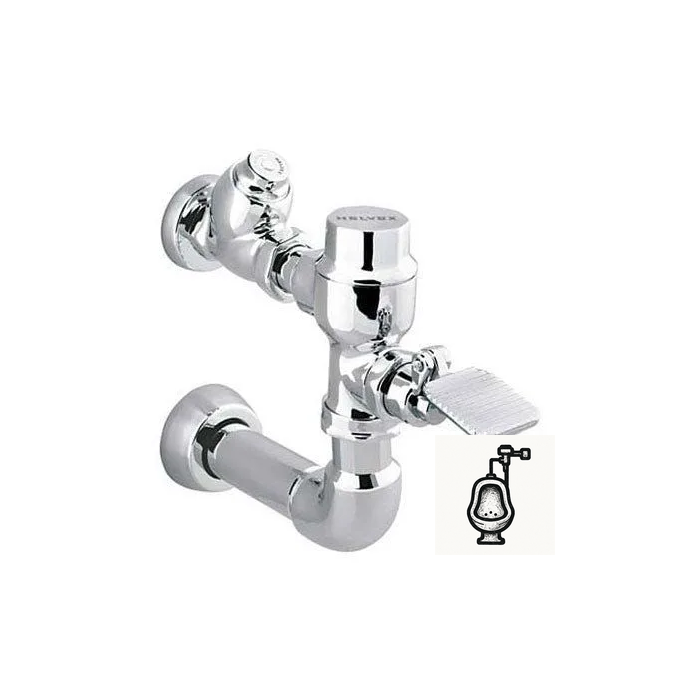 Fluxómetro de pedal expuesto para mingitorio cromo 19 mm