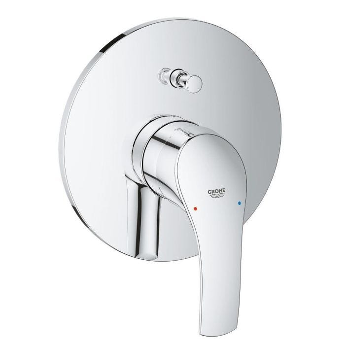 Monomando para Regadera y Tina Eurosmart sin Válvula con Desviador Cromado Grohe