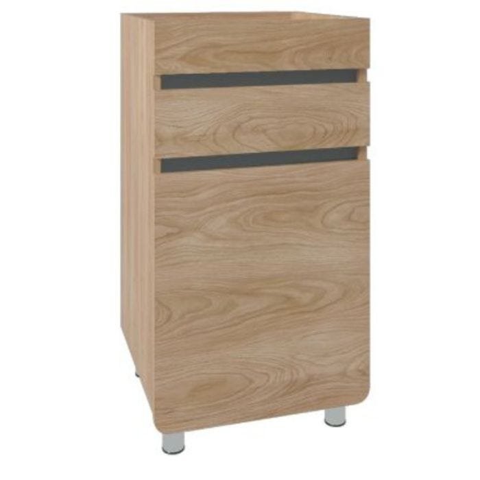 Gabinete Aluvia 45 x 45 cm Color Fresno con Lavabo y Monomando Bajo Tunez Corona
