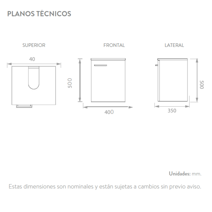 Gabinete Eco Fresno Europeo 40 Blanco Corona