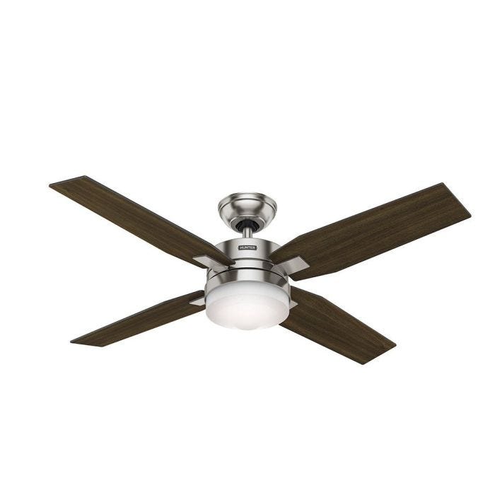 Ventilador de techo Mercado con luz niquel cepillado 50"
