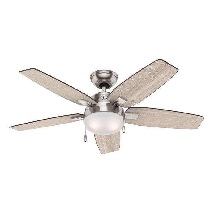 Ventilador de techo Antero con luz led niquel cepillado 46"
