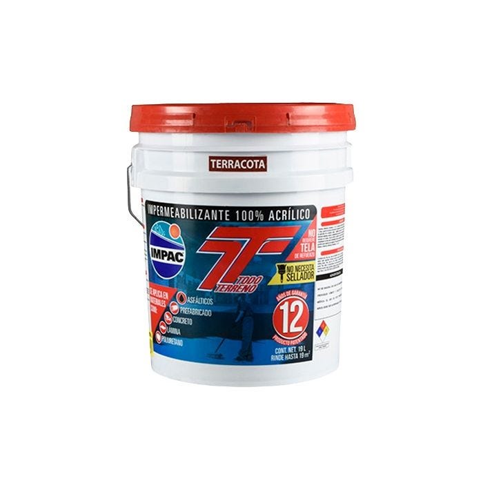 Impermeabilizante Fibratado Impac Settimo Terracota 19 L