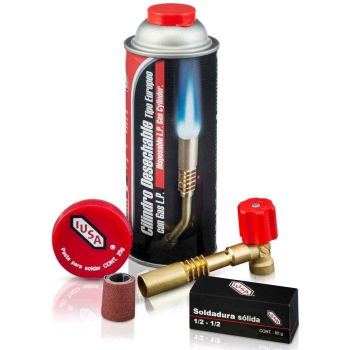 Kit de soldadura con cilindro tipo europeo