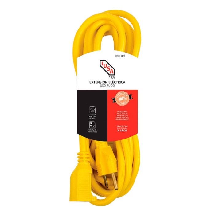 Extensión Eléctrica Trenzada IUSA, 16 AWG
