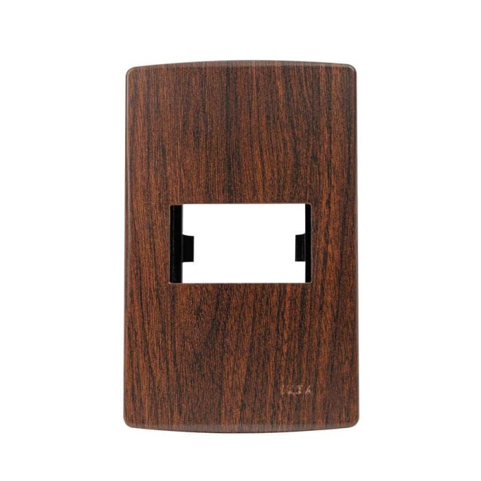 Placa scudetto decore caoba de 1 ventana