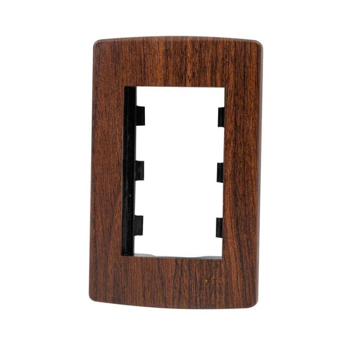 Placa scudetto decore caoba de 3 ventanas