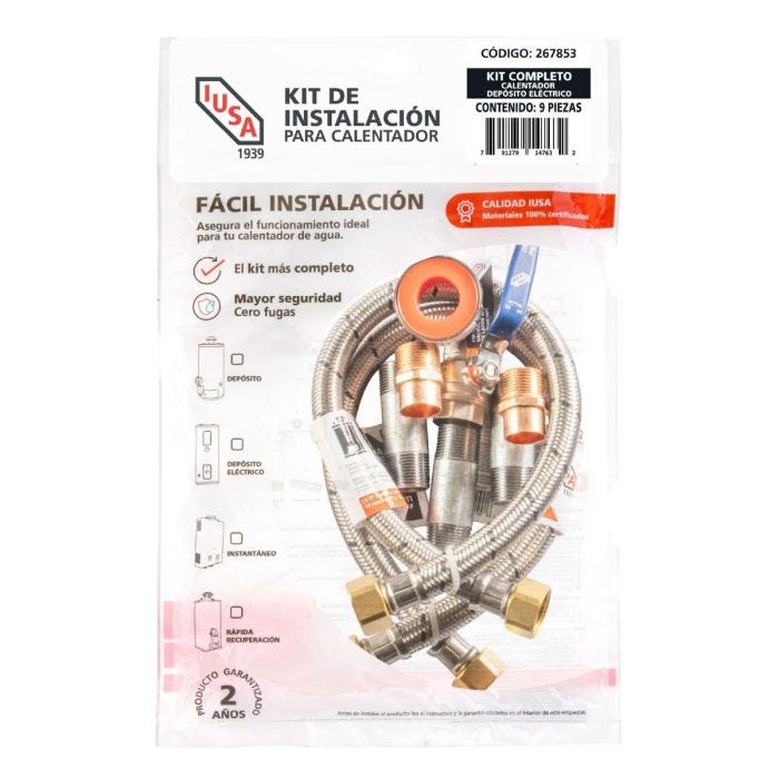 Kit de instalación completo IUSA para calentador eléctrico