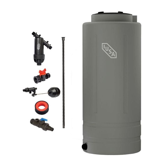 Tinaco slim gris 1100 l con accesorios